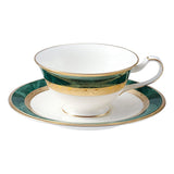 Noritake T59587/4712 Noritake Cup & Saucer (Both Coffee Tea) 220cc Fitzgerald Green Bone China