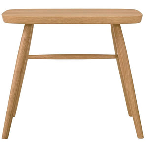 MUJI 02065966 Oak Wood Stool, Round Legs, Width 20.7 x Depth 13.4 x Height 17.3 inches (52.5 x 34 x 44 cm)