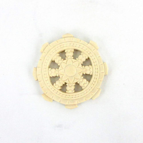 Kurita Buddha Statue Brand [Law Instrument] Japanese Ring (Diameter 3.9 inches (10 cm), Double Sided Carving Wooden Wooden Buddhist Tool 28049