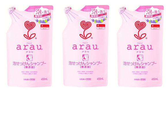 Saraya Arau. Arau Foaming Soap Shampoo Refill 450ml x 3