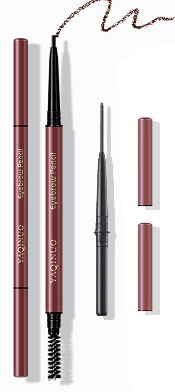 [Popular] Ultra-fine core eyebrow pencil with extra-fine brush, hard-to-remove eyebrows [Same color Percy included, refill] Resistant to water, sweat, and sebum (#3-coffee brown)