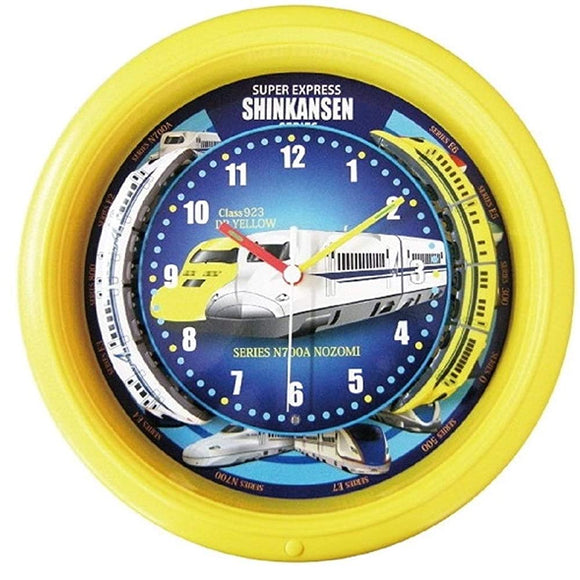 Double Train Bullet Train Clock SR-WC16001 YL (Yellow)