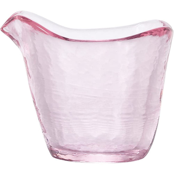 ADERIA F-79446 Tsugaru Vidro Tokuri Sake Cup, Pink, 9.1 fl oz (270 ml), Heat Resistant Sakura, Single Ended, Microwave Safe, Dishwasher Safe, 1 Box Made in Japan