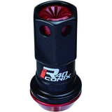 KYO-EI (Kyunaga Sangyo) Hoirlock Nut Racing Composite R40 ICONIX [M12 X P1.5] With resin cap [Black/Red] RIF-11kr