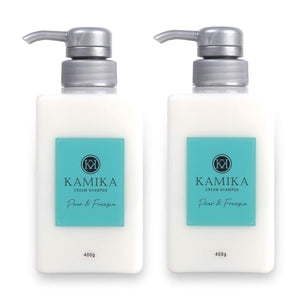 Spring Limited KAMIKA Cream Shampoo [Scalp Care Cleansing Head Spa] Pear and Freesia Fragrance 2 Bottles