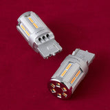 Valenti Valenti WF01-T20-Am Jewel LED Winker Valve Fade Outrite T20 400 Lumen Winker Lamp 2 pieces vehicle inspection compatible