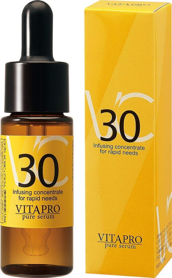 High Concentration Vitamin C Derivative 30% Vitapro VC30 Pure Serum 12mL [Dullness/Dryness/Pore Care Penetration Type VC Ethyl Stock Solution]