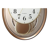 Rhythm 4MN556RH06 Wall Clock, Radio Clock, Creative Sound, 18 Songs, Melody, Brown, 16.3 x 12.8 x 3.0 inches (41.5 x 32.5 x 7.6 cm)