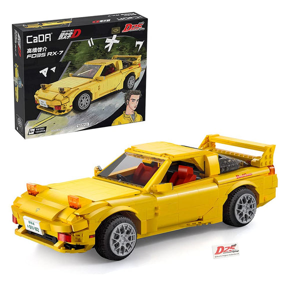CaDA Block x Initial D 25th Anniversary Goods, Anime, Initial D 1/12, Keisuke Takahashi, Mazda RX-7, FD3S, Mazda RX-7, FD3S, 1,655 Pieces, Can be RC with Parts Sold Separately