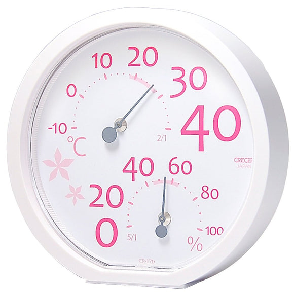 Cresel CR-170 Thermometer and Hygrometer, Pink