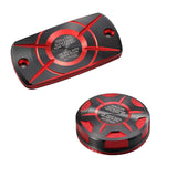 DAYTONA Premium Zone 99517 Master Cylinder Cap Set, Red, for CB400SF/SB ('99 -'19)