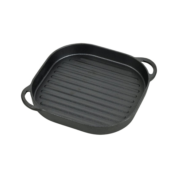 Pearl Metal HB-6220 Grill Plate, 9.4 x 9.4 inches (24 x 24 cm), Wave, Iron Casting, Induction Compatible, Oven Safe, Sprout