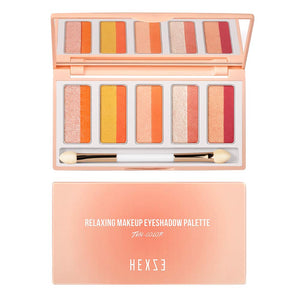 HEXZE “One Touch Makeup” 10 Color Eyeshadow Palette #01 Spring/Summer Series Peach Smokey