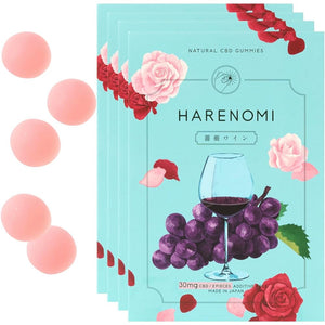 HARENOMI Made in Japan High Concentration CBD Gummy Rose Wine Flavor 15mg CBD Gummy Low Carb Sweets Sleep Healthy Sweets Supplement Natural Ingredients Harenomi [Gummy without white sugar artificial sweetener] (Medium, 100 tablets)