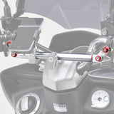 DAYTONA 91696 Multi-Mount Bar Sc, Clear/Red, Aluminum, PCX, Grom forza Majesty S, etc