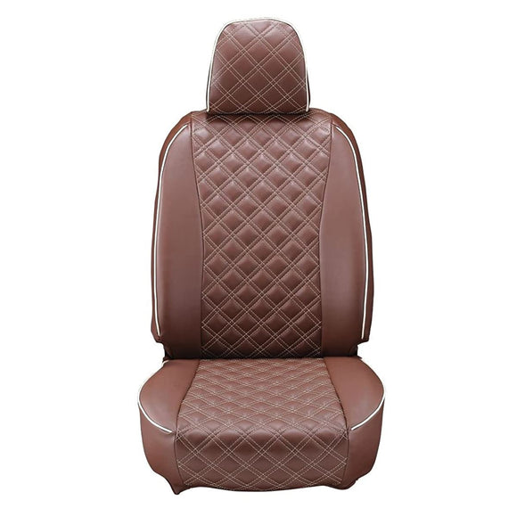 Clazzio EN-5267 Seat Covers, Caravan E26 Series, Clazzio Quilted, Brown X Ivory Stitching