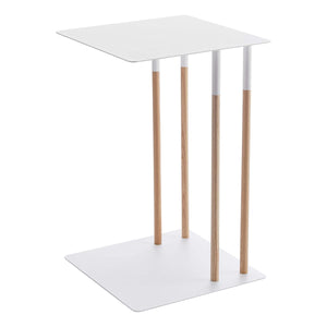 Yamazaki Industries 4803 Side Table, White, Approx. W 13.8 x D 13.8 x H 21.7 inches (35 x 35 x 55 cm), Plain
