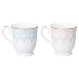 Narumi 97104-21475 Aurora Pair Mugs, Assorted, Blue & Pink, 9.8 fl oz (290 cc), Set of 2, Microwave Safe