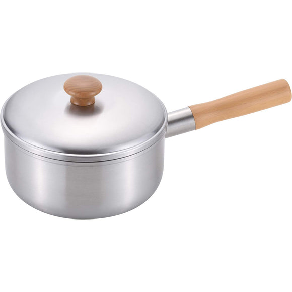 Wahei Freiz CS-001 One-Hand Pot, 7.1 inches (18 cm), Induction Compatible, Stainless Steel, Wooden Handle, Chitose