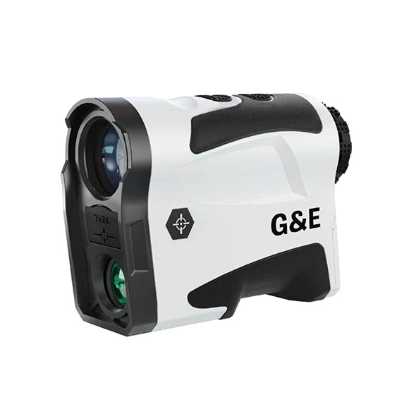 G&E Golf Laser Range Finder Maximum Measuring Distance 1093yds, Domestic Brand, 7x Optical Telephoto IPX5 Waterproof, Height Difference Function, Golf Scope Distance Measuring Instrument (White)