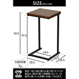 Yamazen Side table U-shaped Lightweight Width 29.5 x Depth 29.5 x Height 52.5 cm Bed table Sofa table Easy assembly Oak BST-3030 (OK WH)