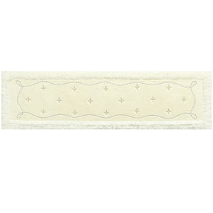 Senko NYNAS 19637 Prologue Kitchen Mat, Approx. 19.7 x 70.9 inches (50 x 180 cm), White, With Rhinestones, Elegant