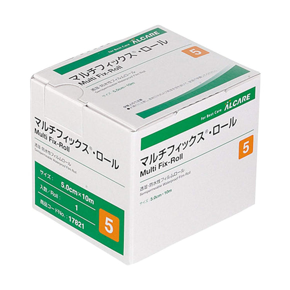 Arukea multifix roll moisture-permeable, waterproof film roll surgical tape skin-friendly 17821 No. 5 (5cm × 10m) 1 Volume