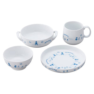 Noritake Y4817/5002R Plate & Hand Bowl & Rice Bowl & Mug Set Plate: 6.3 inches (16 cm), 10.1 fl oz (300 cc), Bowl: 6.3 inches (16 cm), 12.5 fl oz (370 cc), Rice Bowl: 8.1 fl oz (230 cc), Light Step, Light