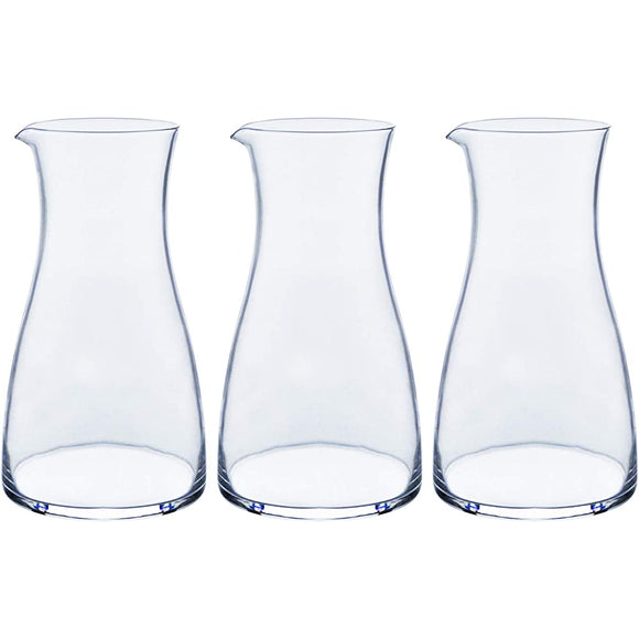 Toyo Sasaki Glass 00247-JAN Cold Sake Carafe, 10.1 fl oz (310 ml), Tokuri, Made in Japan, Dishwasher Safe, Pack of 3