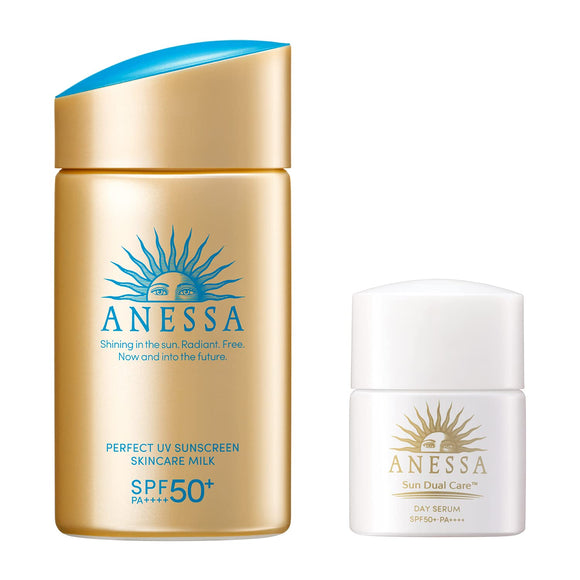 2022 Model Anessa Perfect UV Skin Care Milk N Trial Set C, Sun Protection, UV Fruity Floral Scent, 2.0 fl oz (60 ml) + 0.2 fl oz (6 ml)