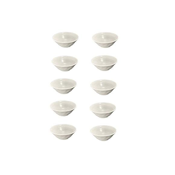 Marukei G56 KOH Small Bowl, Diameter 4.8 inches (12.2 cm), 8.1 fl oz (230 ml), Powdered Made in Japan, Shatter-Resistant, Dishwasher Safe, Stackable, Set of 10