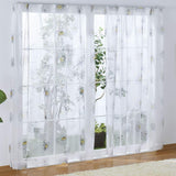 Peanuts Snoopy KO-1/KO-2 Grade 2 Blackout Curtain + Lace Curtain, Set of 4, Flowers, Width 39.4 x Length 53.1 inches (100 x 135 cm)