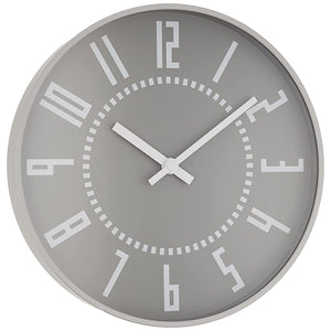 Remnos TIL16-01GY Lemnos Wall Clock, Analog, Ecclock, Aluminum, Gray, Diameter 10.0 inches (25.6 cm), Thickness 1.6 inches (4 cm)