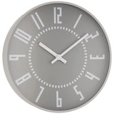 Remnos TIL16-01GY Lemnos Wall Clock, Analog, Ecclock, Aluminum, Gray, Diameter 10.0 inches (25.6 cm), Thickness 1.6 inches (4 cm)