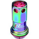 KYO-EI (Kyunaga Sangyo) Hoirlock & Nut Racing Composite R40 ICONIX [M12 X P1.25] With aluminum cap [Neokuro/Red] RIA-13NR