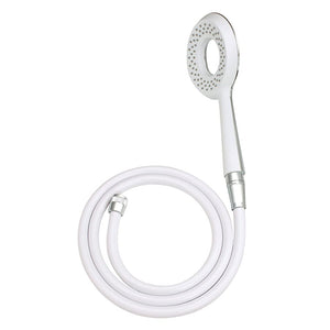 Magicayo Ariane GA-FH016 Shower Head and Hose Set, Large Spray, Bi-Color (Large Flow, Solid Bath, Nikles, Matte White)