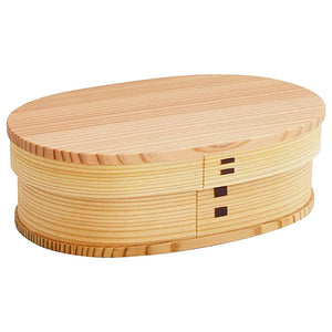 Akita Okan Bend Wappa Small Bento (Medium) Okan Crafts, Made in Japan Natural Cedar