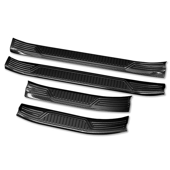YOURS: Yaris Cross Inner Scuff Plate, 4 Pieces, Carbon Tone, Material: Stainless Steel, toyota [2] S