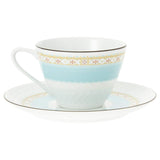 Noritake P5389L/1645 Cup & Saucer (Pear Set) (Coffee & Tea), 4.2 fl oz (125 cc), Humming Blue, 2 Guests, Blue, Fine Porcelain