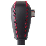 Roox (B44-48) eK Wagon (B33/36) eK Cross (B34/35/37/38) DIY Shift Knob Genuine Leather Rewinding Kit [1BK3M31] Left and Right Black Leather x Top and Bottom Black Leather x Red Stitching