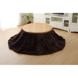 Ikehiko Corporation Round Kotatsu Futon, Single Item, Filament Thread, Filament Thread, Philip Round, Brown, Approx. 78.7 inches (200 cm), Round (Thin Layer)