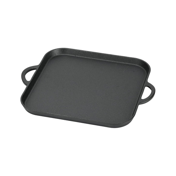 Pearl Metal HB-6112 Square Plate, 10.6 x 10.6 inches (27 x 27 cm), Iron Casting, Induction Compatible, Oven Safe, Sprout