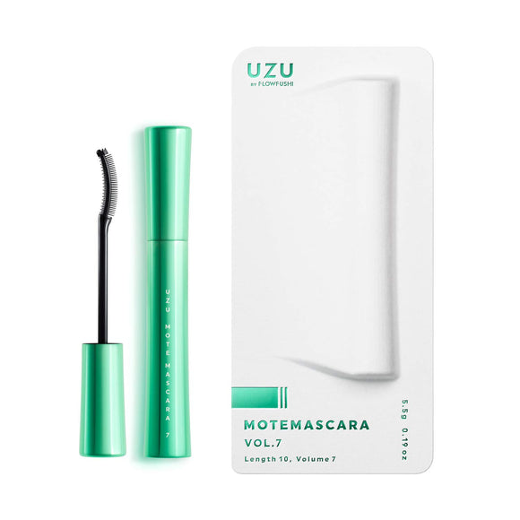 UZU BY FLOWFUSHI Mote Mascara [VOL7 - Separate] Eyelash Care Water Resistant Hot Water Off Alcohol Free Hypoallergenic