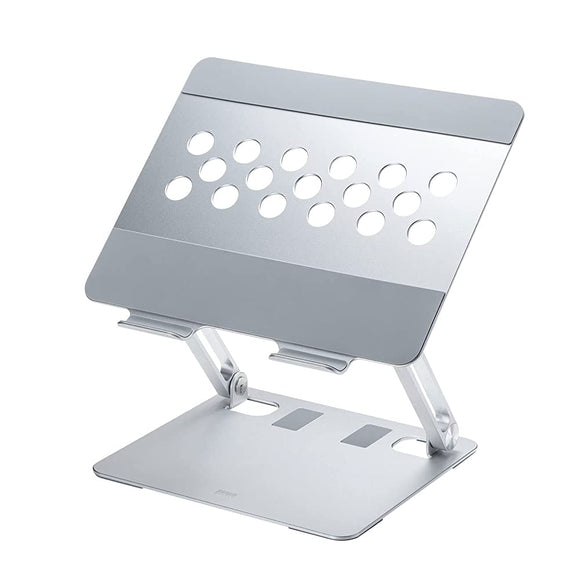 Sanwa Supply PDA-STN58S Aluminum Laptop Stand (Angle and Height Adjustment), Silver