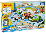 Takara Tomy Plarail Lets Play with Tomica Kuruzo Crossing Set, W 18.5 x H 12.2 x D 4.3 inches (470 x 310 x 110 mm)