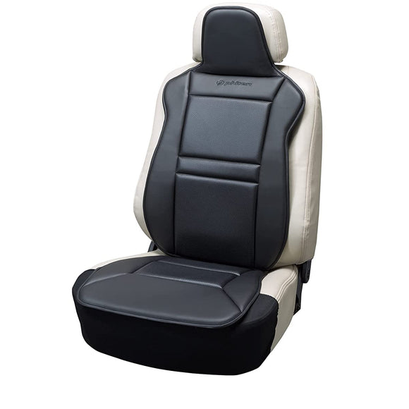 Bonform 4051-91BK, Seat Cover, Phiten Leather, Aqua Titanium, Front Seat, Black, 1 Piece