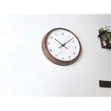 KATOMOKU muku clock 13 Walnut Radio Clock Continuous Second Hand km-104WARC 306mm (Radio Clock)