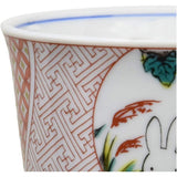 Miffy 211146 Kutani Yaki Ware, Noodle Bowl, Red Painted