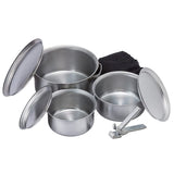 Soto ST-950 Stainless Steel Pot Set, Made in Japan, 0.07 inch (1.8 mm) Thick, Versatile (Heat Retention, Convenience), Easy Care (Seasoning Required, Dishwasher Detergent), Value 7-Piece Set (Pot/Lid: