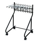 Yamazen Slacks hanger with casters 10 pieces Easy to put in and out Easy to choose Width 46 x Depth 44 x Height 67 cm Slacks hanger rack assembly Black RSL-10 (BK4)